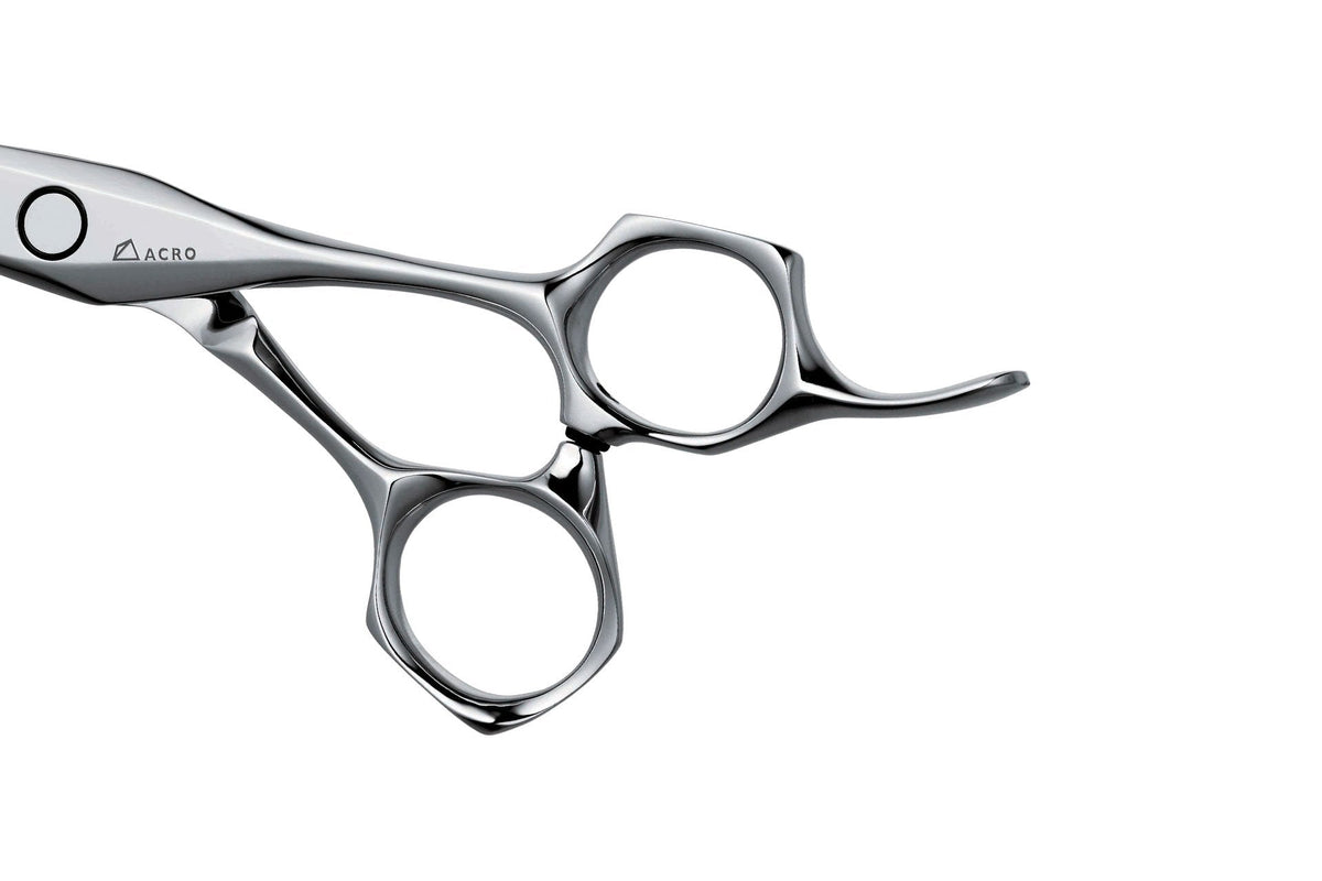 Mizutani Acro Type K Lefty scissors with a YS Park comb, highlighting the balanced handle and lightweight construction for ease of use.