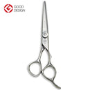 Mizutani BLACK-SMITH Fit scissors showing ergonomic triangular handle design for comfortable use.