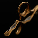 Mizutani Scissors Canada ACRO-CROSSOVER-GANYMEDE-GOLD Handle Details