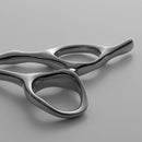 Hair cutting scissors with FIT Mizutani scissors Canada brand handle close up