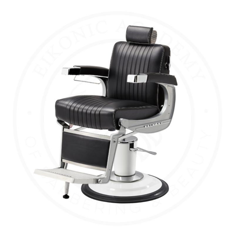 Takara Belmont Classic Barber Chair 225NJ With Headrest White Base