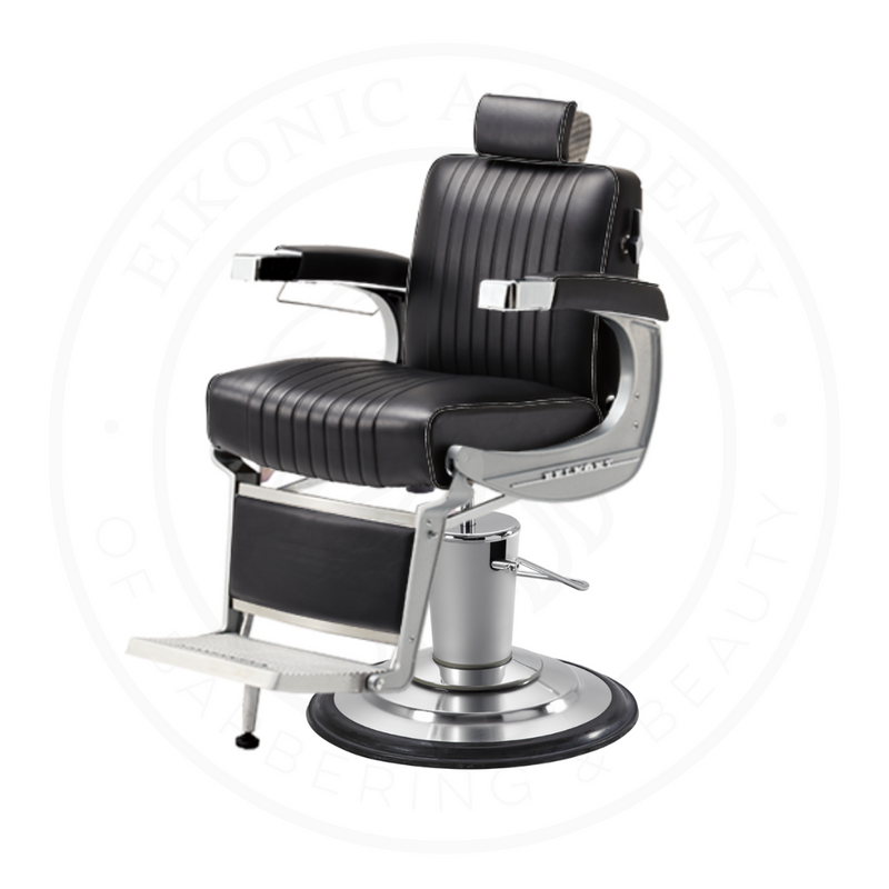 Takara Belmont Classic Barber Chair 225NJ With Headrest Chrome Base