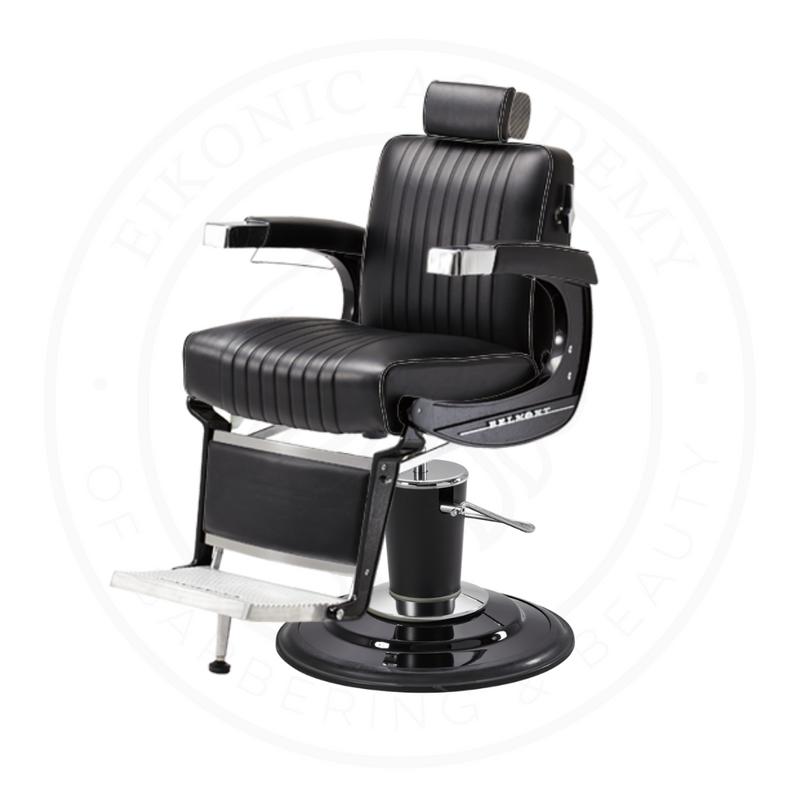 Takara Belmont Classic Elite Black Barber Chair 225EB with Black Base