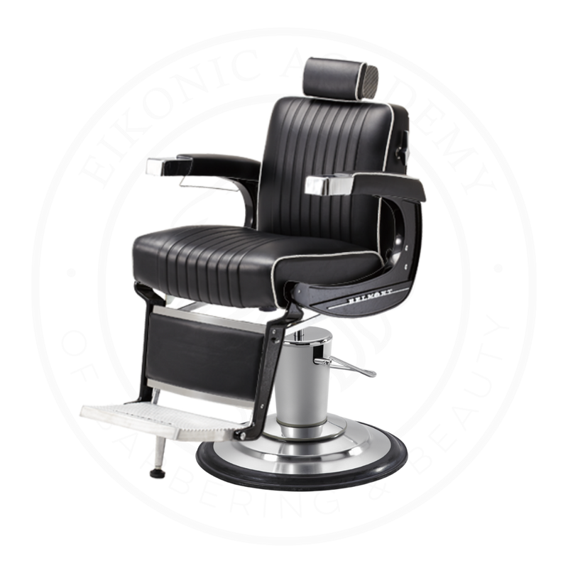 Takara Belmont Classic Elite Black Barber Chair 225EB with Chrome Base