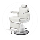 Takara Belmont Classic Elite White Barber Chair 225EW with Motorized Electric White MEW Base