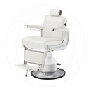Takara Belmont Classic Elite White Barber Chair 225EW with Motorized Electric White MEW Base