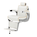 Takara Belmont Classic Barber Chair 225 with Motorized Electric White Base MEW