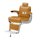 Takara Belmont Classic Barber Chair 225 with Motorized Electric Silver Base MES