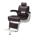 Takara Belmont Classic Barber Chair 225 with Motorized Electric White Base MEW