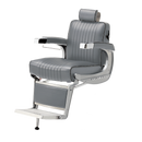 Takara Belmont Classic Barber Chair 225 with Motorized Electric Silver Base MES