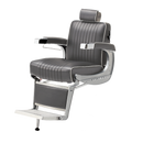 Takara Belmont Classic Barber Chair 225 with Motorized Electric White Base MEW